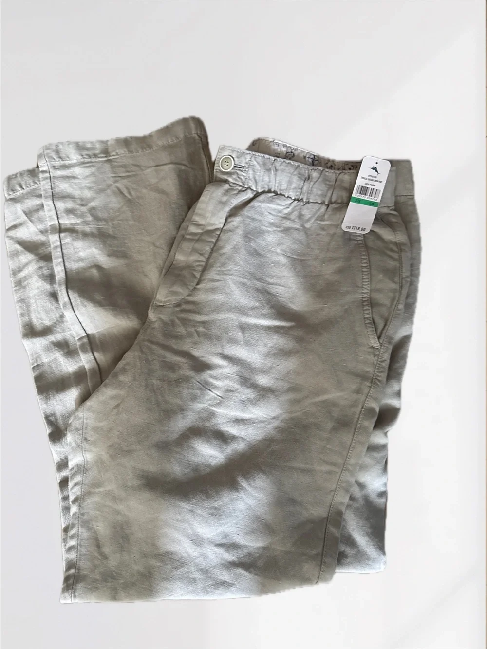 Tommy Bahama Tropical Dream Men's Straight-Leg Pants in Light Beige Size Large